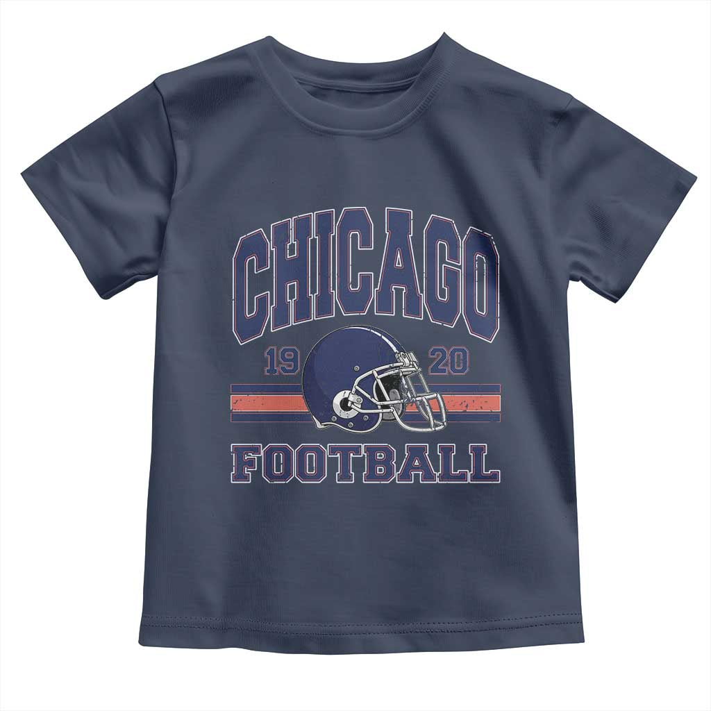 Chicago Football Lover Toddler T Shirt Windy City Pride Sports Fan TS02 Navy Print Your Wear