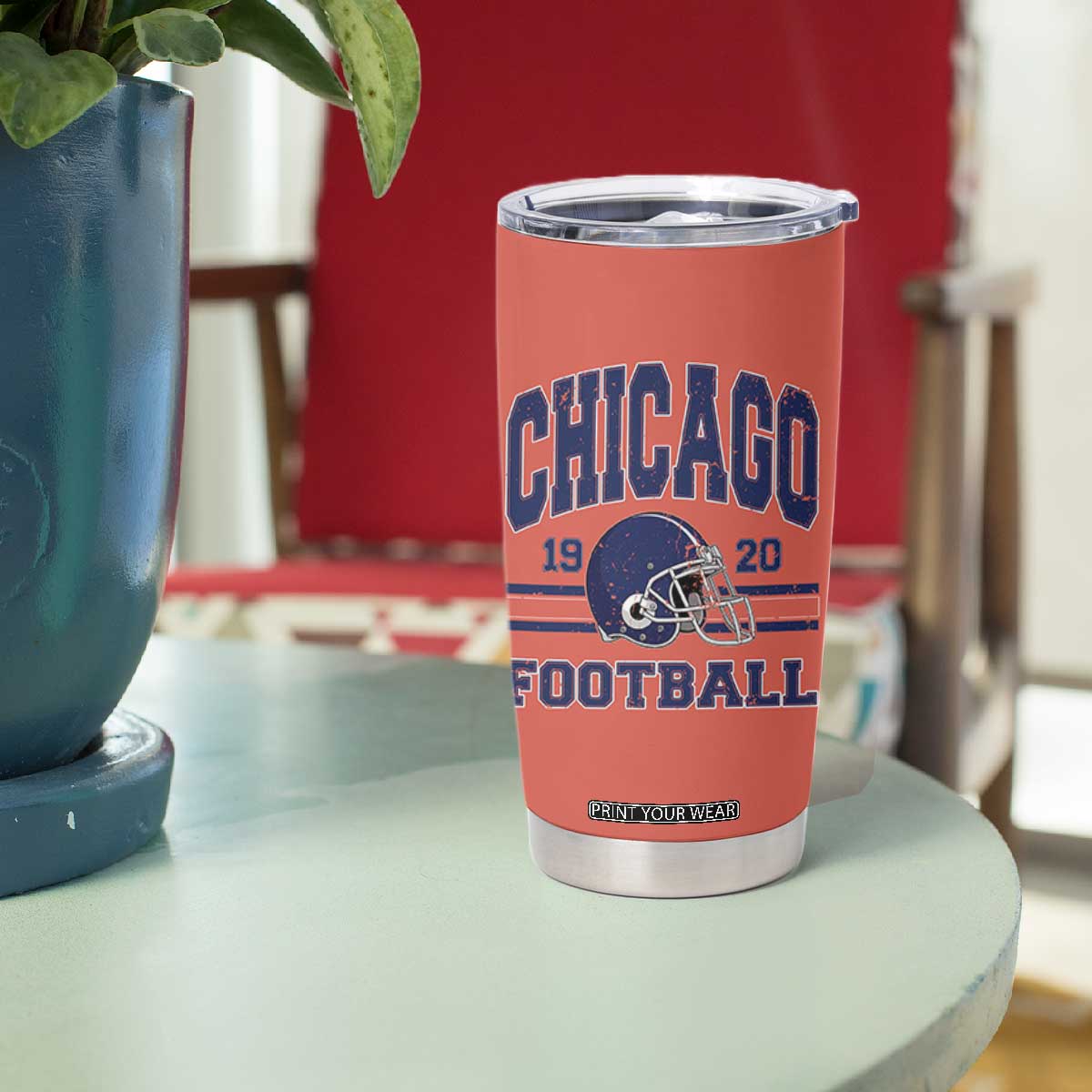 Chicago Football Lover Tumbler Cup Windy City Pride Sports Fan TS02 Print Your Wear