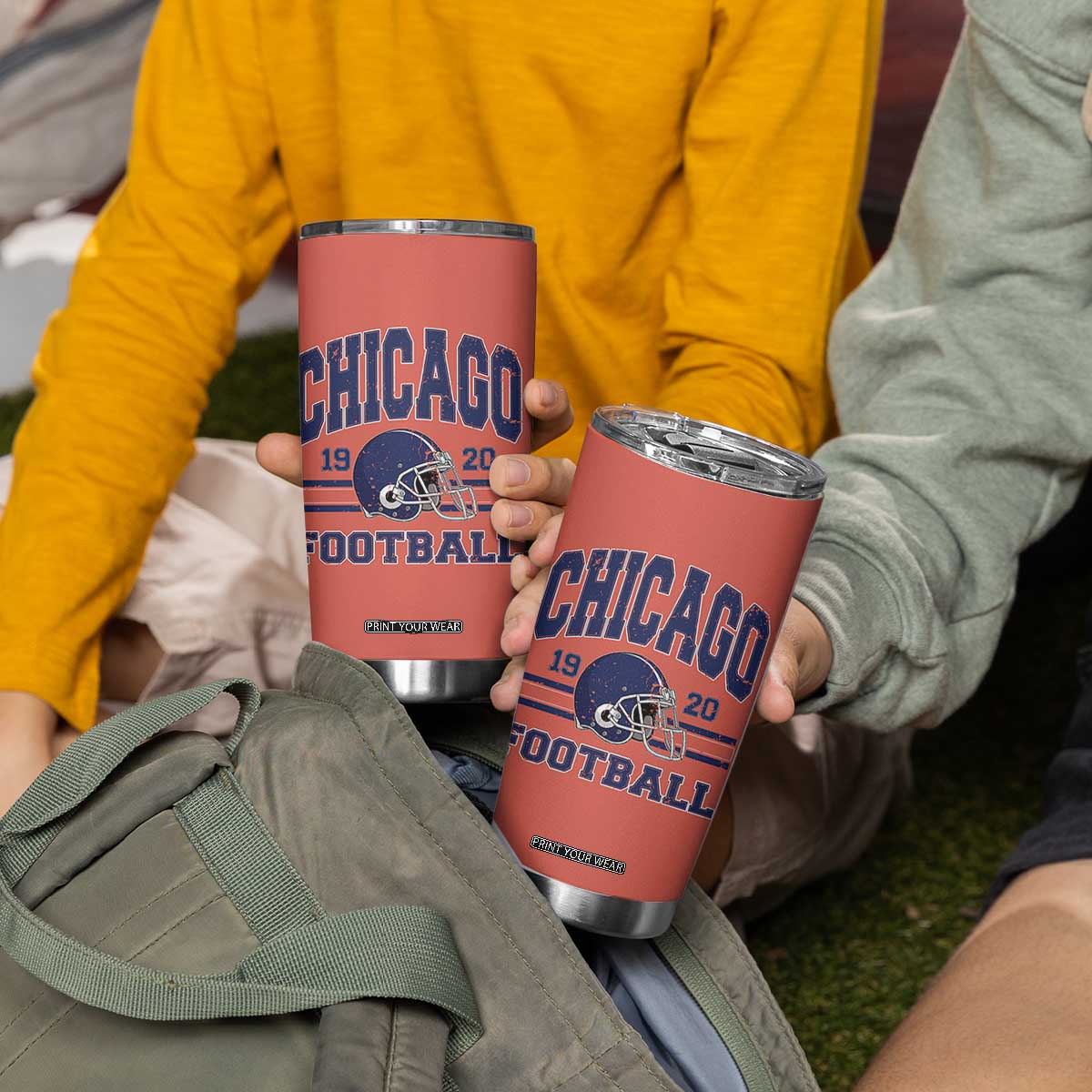 Chicago Football Lover Tumbler Cup Windy City Pride Sports Fan TS02 Print Your Wear