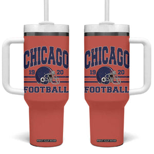 Chicago Football Lover Tumbler With Handle Windy City Pride Sports Fan TS02 One Size: 40 oz Orange Print Your Wear