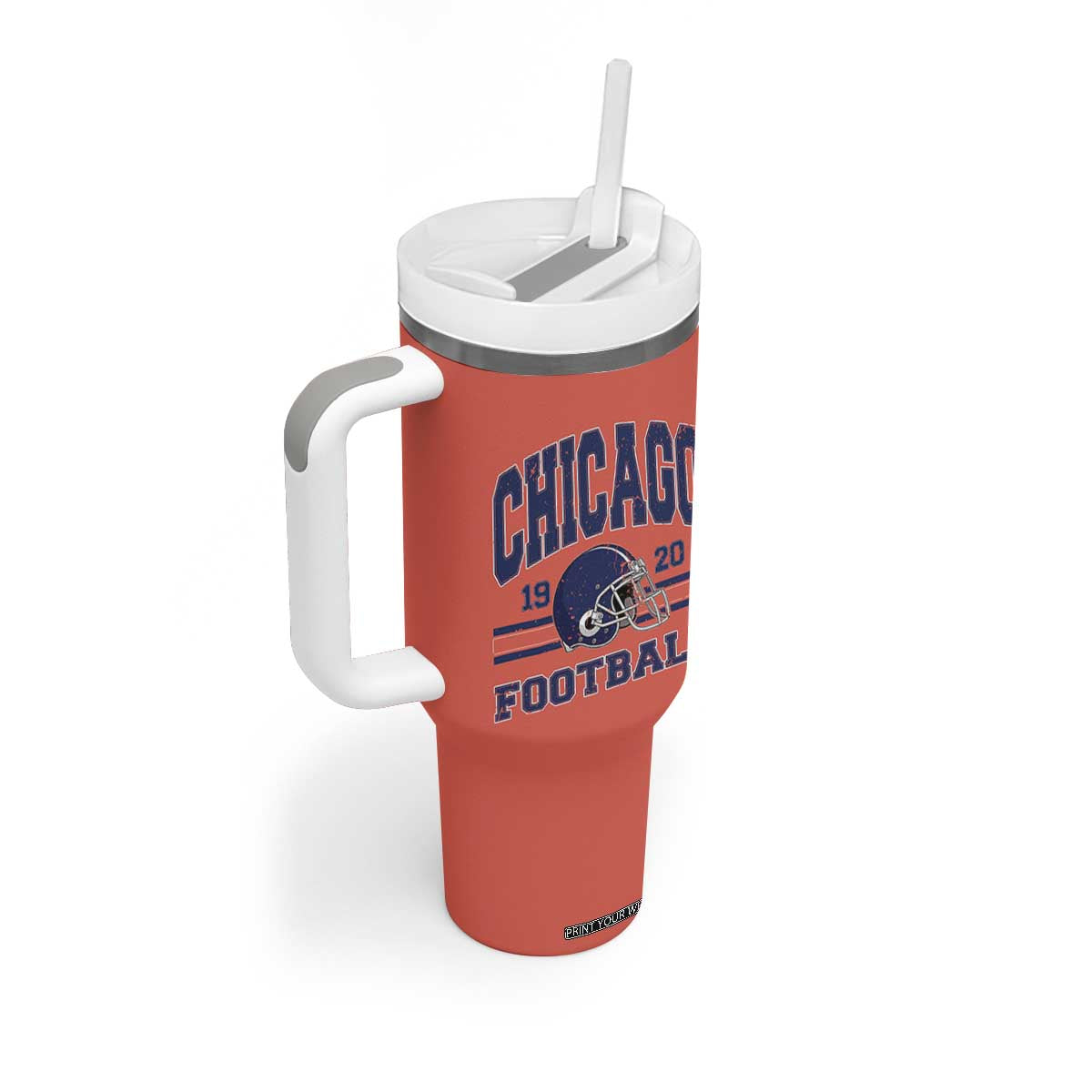 Chicago Football Lover Tumbler With Handle Windy City Pride Sports Fan TS02 Print Your Wear