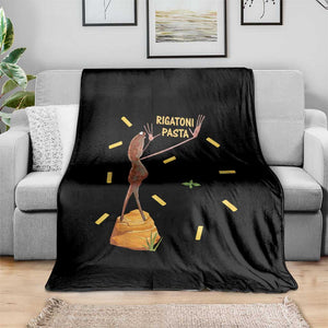 Funny Rigatoni Pasta Marcus The Worm Throw Blanket Dramatic Pasta Lover Foodie Meme TS02 Print Your Wear