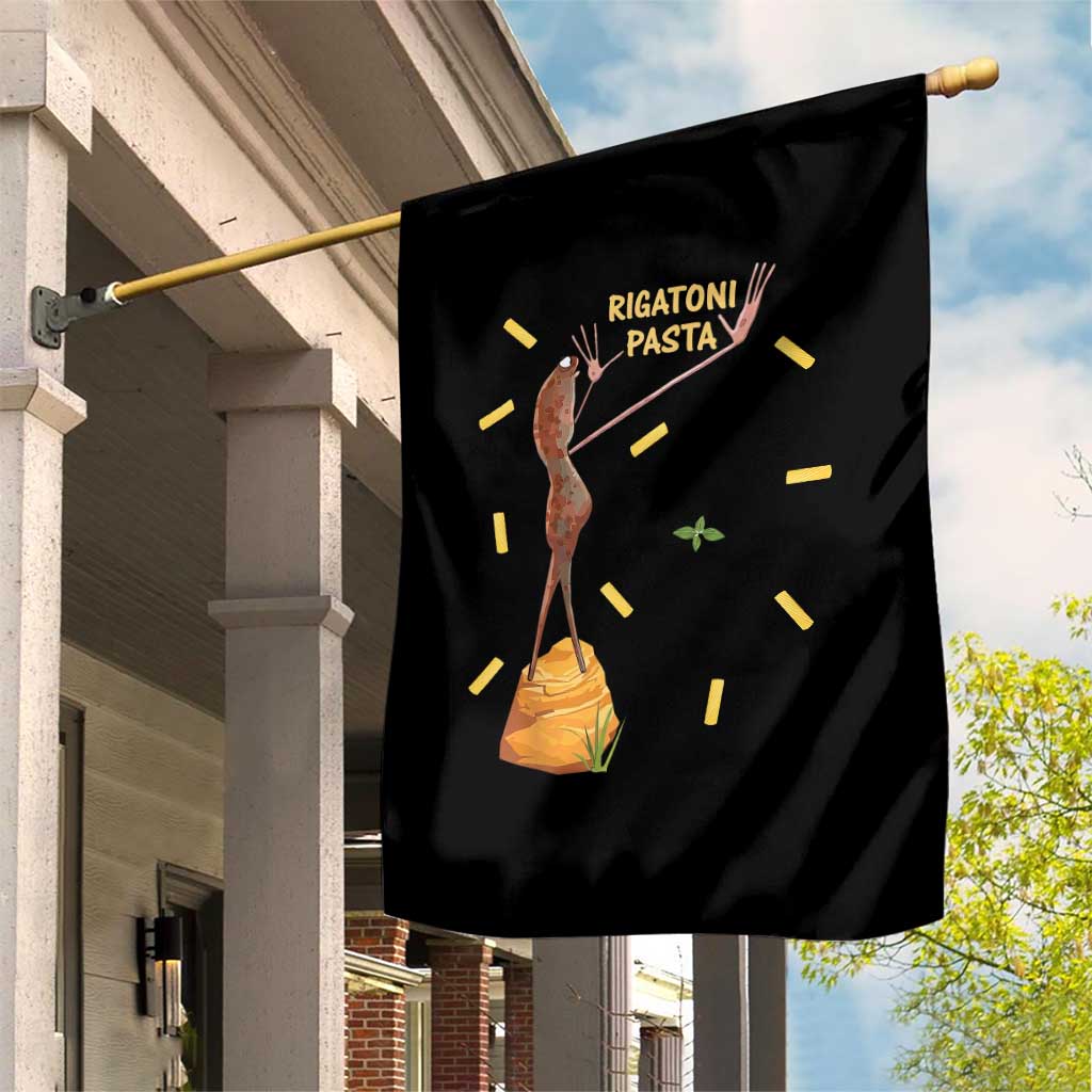 Funny Rigatoni Pasta Marcus The Worm Garden Flag Dramatic Pasta Lover Foodie Meme TS02 Print Your Wear
