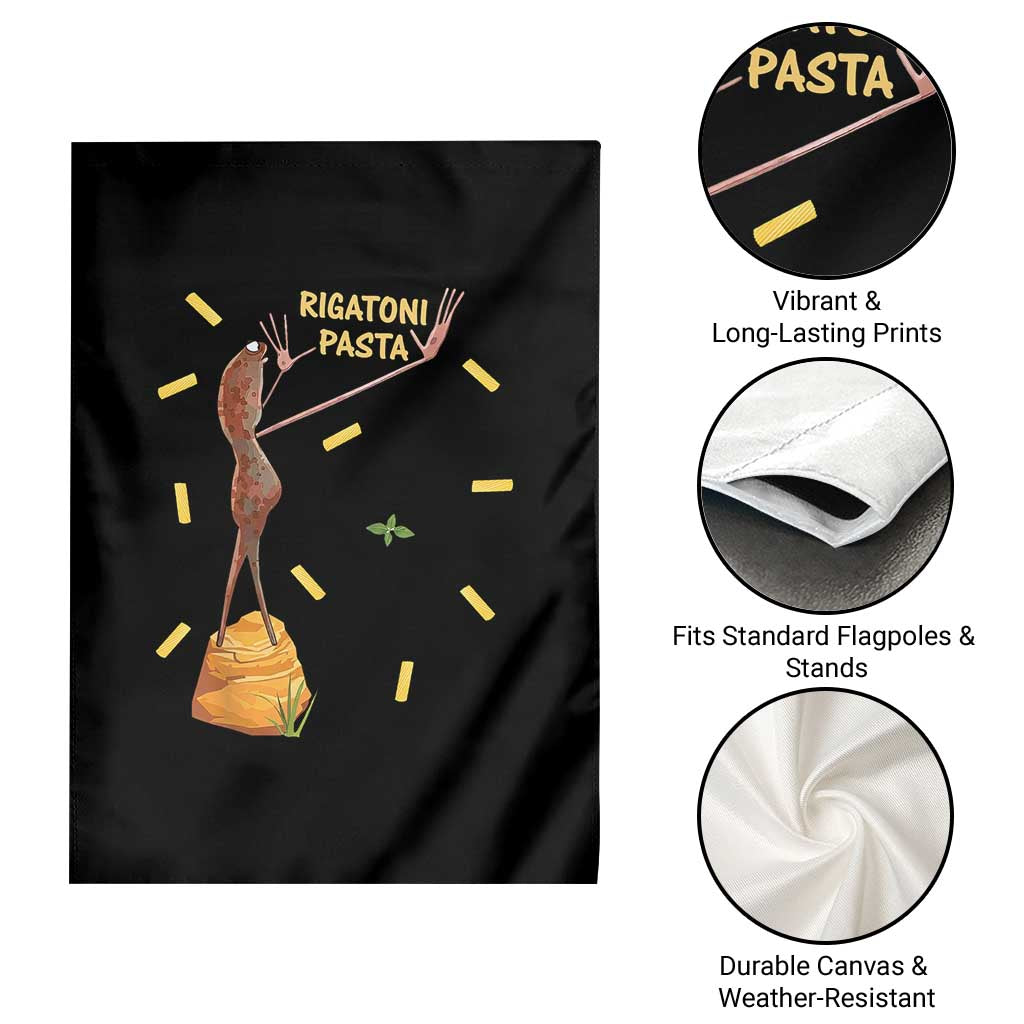 Funny Rigatoni Pasta Marcus The Worm Garden Flag Dramatic Pasta Lover Foodie Meme TS02 Print Your Wear