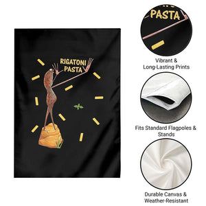 Funny Rigatoni Pasta Marcus The Worm Garden Flag Dramatic Pasta Lover Foodie Meme TS02 Print Your Wear