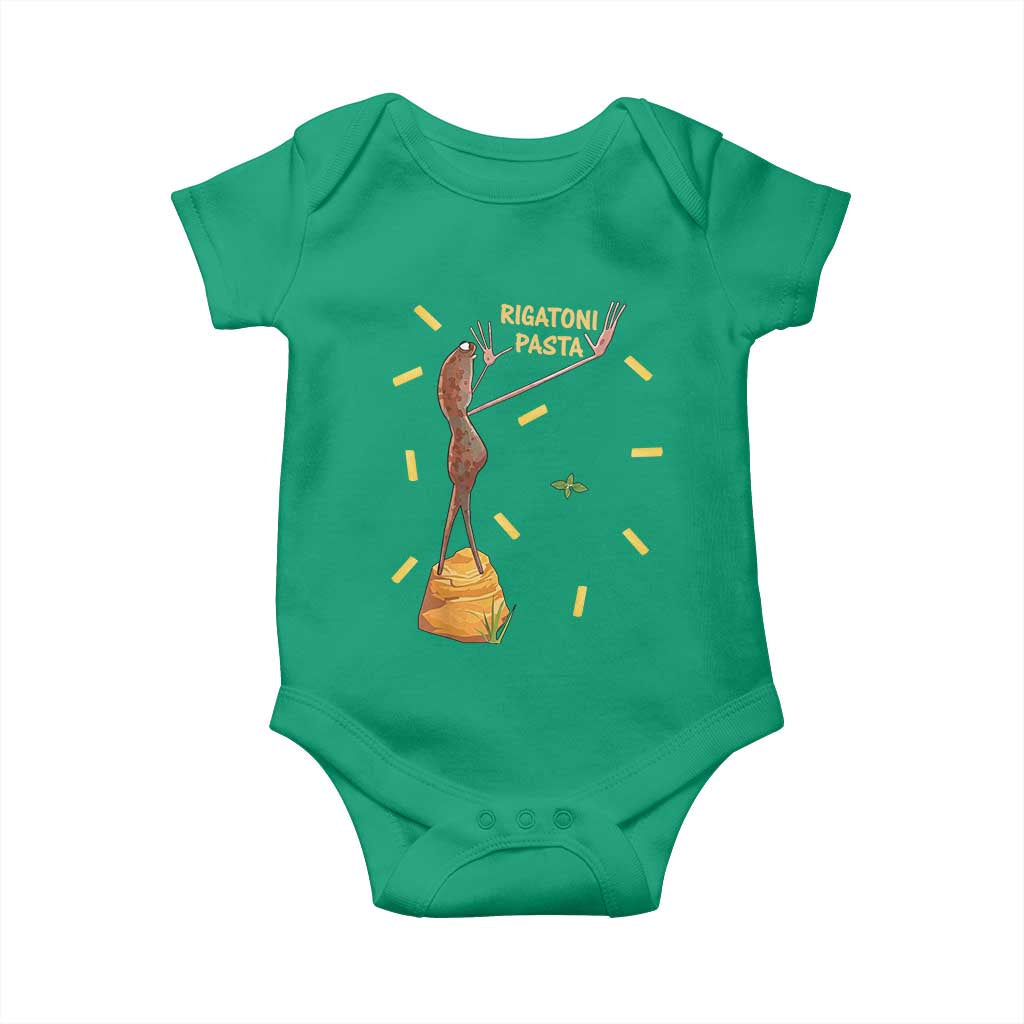 Funny Rigatoni Pasta Marcus The Worm Baby Onesie Dramatic Pasta Lover Foodie Meme TS02 Irish Green Print Your Wear
