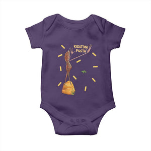 Funny Rigatoni Pasta Marcus The Worm Baby Onesie Dramatic Pasta Lover Foodie Meme TS02 Purple Print Your Wear