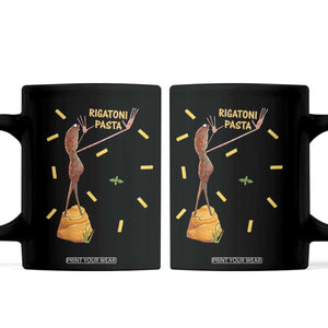 Funny Rigatoni Pasta Marcus The Worm Coffee Mug Dramatic Pasta Lover Foodie Meme TS02 Black Print Your Wear