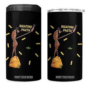 Funny Rigatoni Pasta Marcus The Worm 4 in 1 Can Cooler Tumbler Dramatic Pasta Lover Foodie Meme TS02 One Size: 16 oz Black Print Your Wear