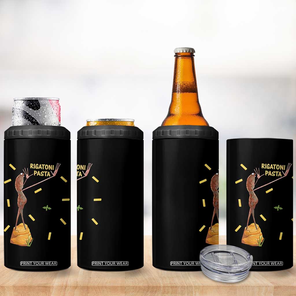 Funny Rigatoni Pasta Marcus The Worm 4 in 1 Can Cooler Tumbler Dramatic Pasta Lover Foodie Meme TS02 Print Your Wear