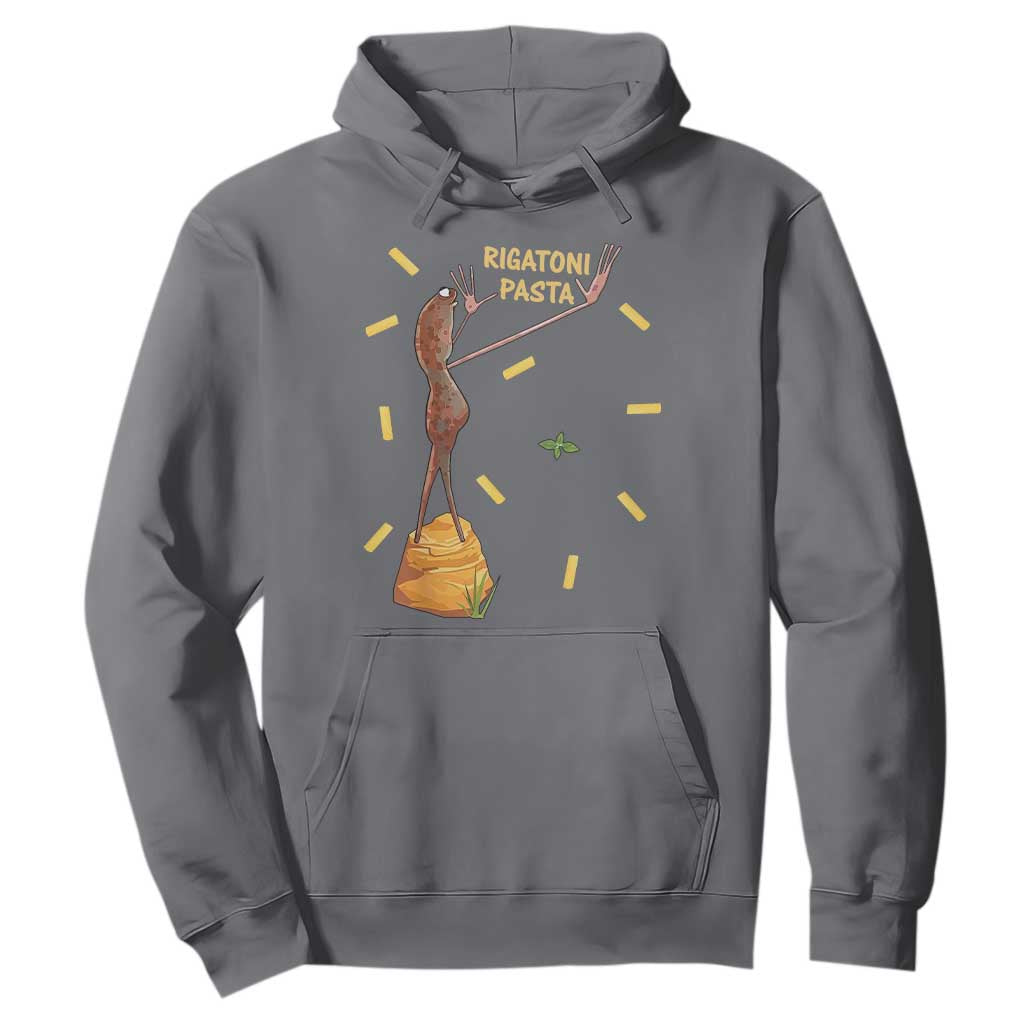 Funny Rigatoni Pasta Marcus The Worm Hoodie Dramatic Pasta Lover Foodie Meme TS02 Charcoal Print Your Wear