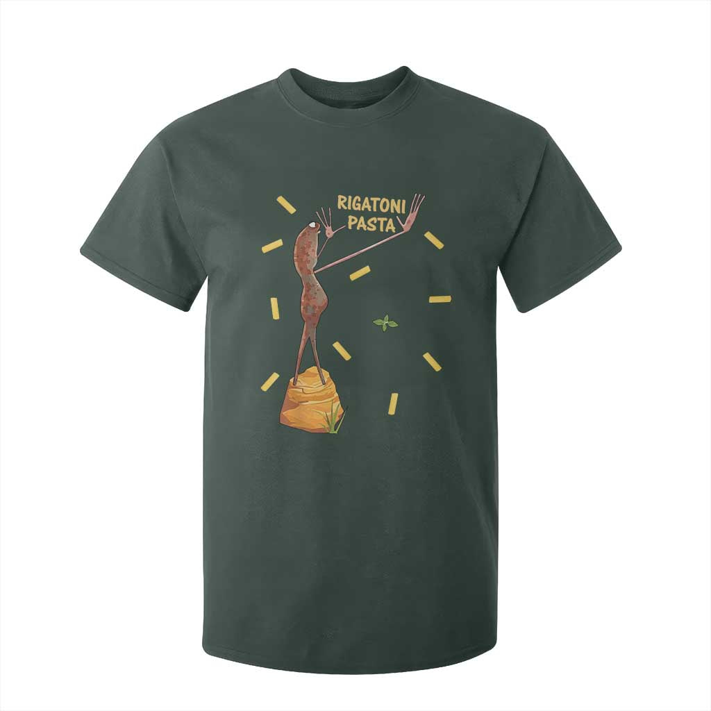 Funny Rigatoni Pasta Marcus The Worm T Shirt For Kid Dramatic Pasta Lover Foodie Meme TS02 Dark Forest Green Print Your Wear