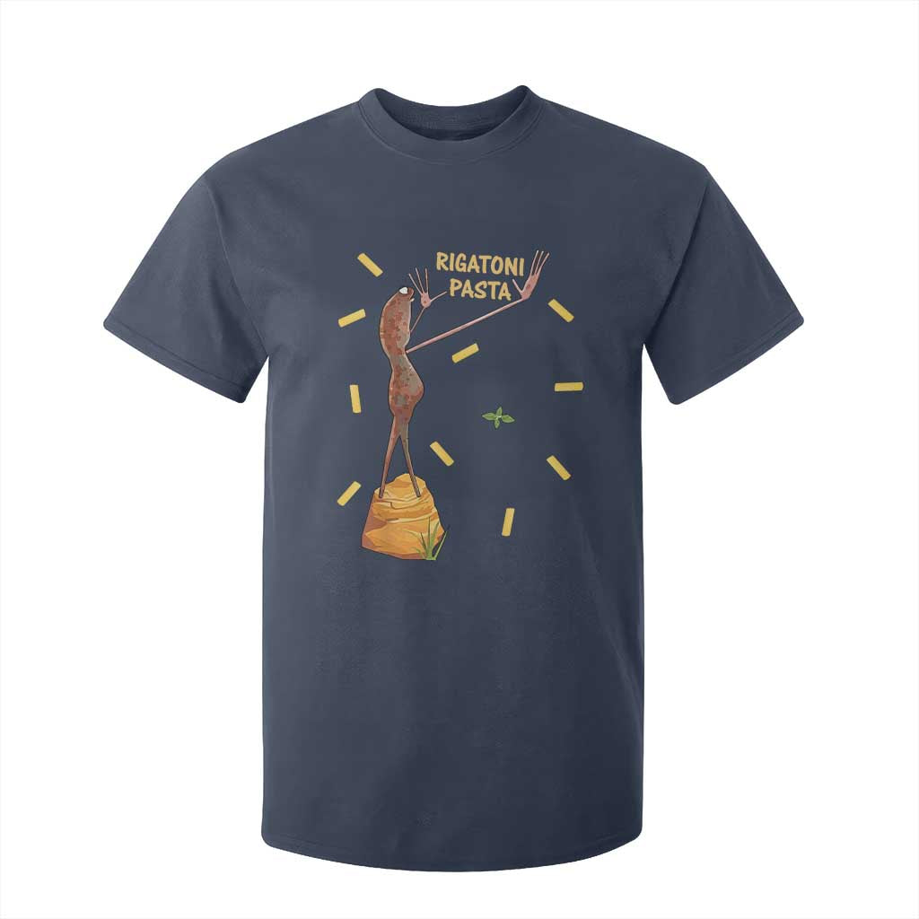 Funny Rigatoni Pasta Marcus The Worm T Shirt For Kid Dramatic Pasta Lover Foodie Meme TS02 Navy Print Your Wear