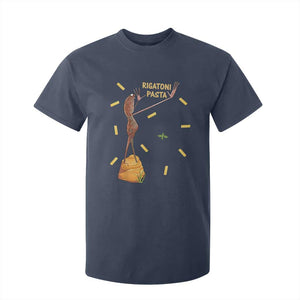 Funny Rigatoni Pasta Marcus The Worm T Shirt For Kid Dramatic Pasta Lover Foodie Meme TS02 Navy Print Your Wear