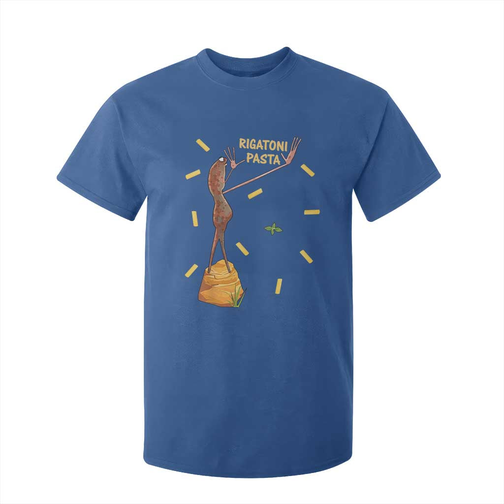 Funny Rigatoni Pasta Marcus The Worm T Shirt For Kid Dramatic Pasta Lover Foodie Meme TS02 Royal Blue Print Your Wear
