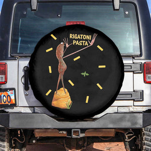 Funny Rigatoni Pasta Marcus The Worm Spare Tire Cover Dramatic Pasta Lover Foodie Meme TS02 No hole Black Print Your Wear