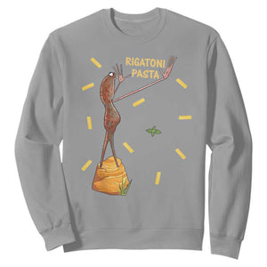 Funny Rigatoni Pasta Marcus The Worm Sweatshirt Dramatic Pasta Lover Foodie Meme TS02 Sport Gray Print Your Wear