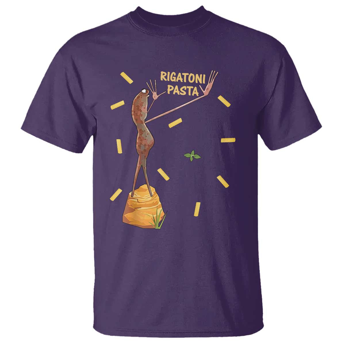 Funny Rigatoni Pasta Marcus The Worm T Shirt Dramatic Pasta Lover Foodie Meme TS02 Purple Print Your Wear