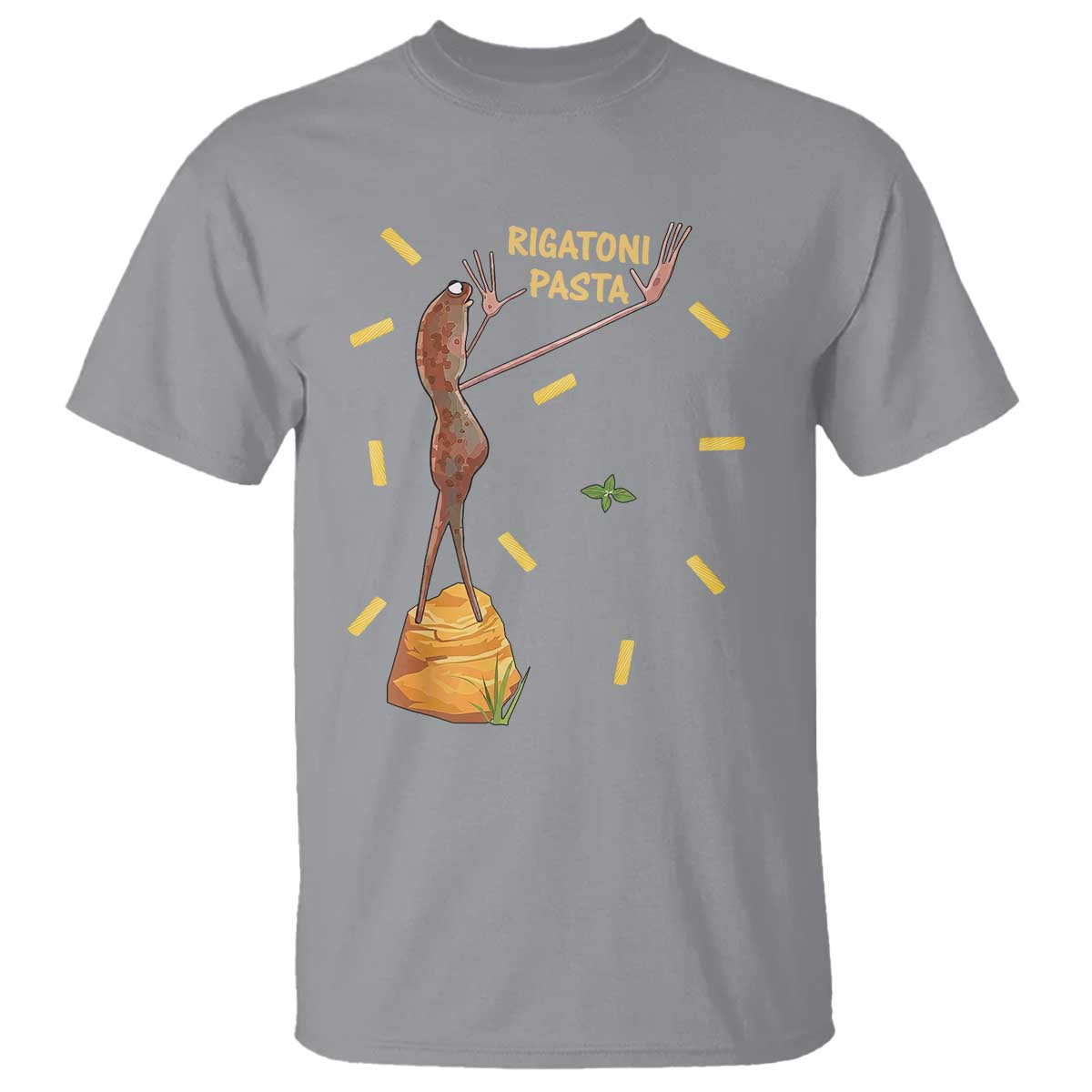 Funny Rigatoni Pasta Marcus The Worm T Shirt Dramatic Pasta Lover Foodie Meme TS02 Sport Gray Print Your Wear