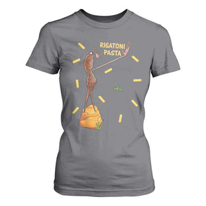 Funny Rigatoni Pasta Marcus The Worm T Shirt For Women Dramatic Pasta Lover Foodie Meme TS02 Charcoal Print Your Wear