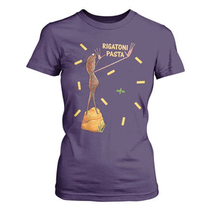 Funny Rigatoni Pasta Marcus The Worm T Shirt For Women Dramatic Pasta Lover Foodie Meme TS02 Purple Print Your Wear