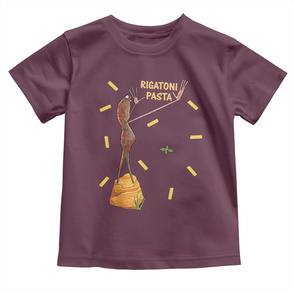 Funny Rigatoni Pasta Marcus The Worm Toddler T Shirt Dramatic Pasta Lover Foodie Meme TS02 Maroon Print Your Wear