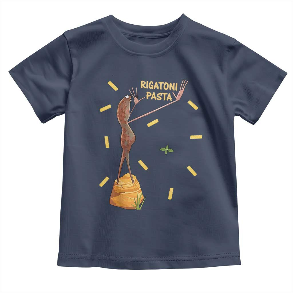 Funny Rigatoni Pasta Marcus The Worm Toddler T Shirt Dramatic Pasta Lover Foodie Meme TS02 Navy Print Your Wear