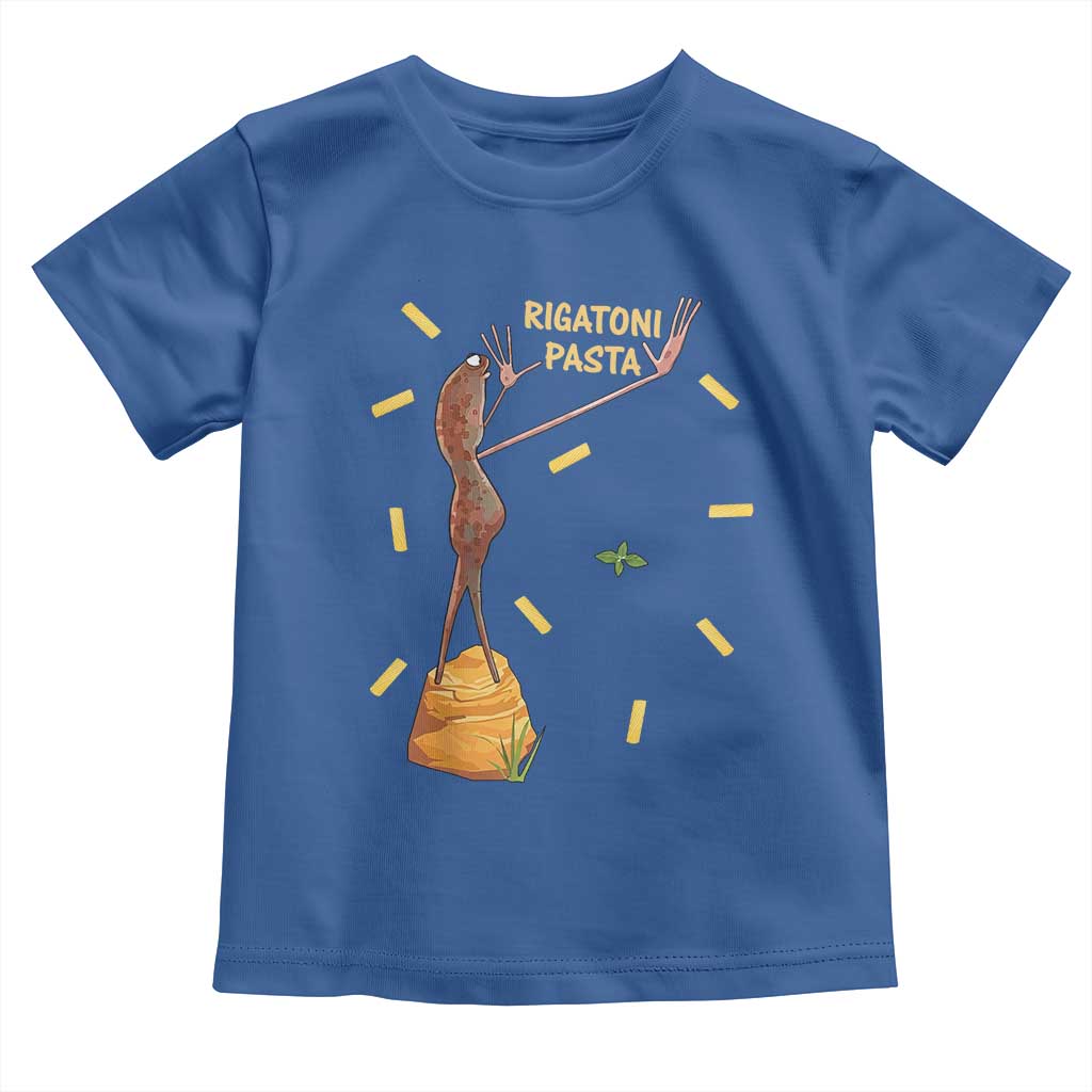Funny Rigatoni Pasta Marcus The Worm Toddler T Shirt Dramatic Pasta Lover Foodie Meme TS02 Royal Blue Print Your Wear
