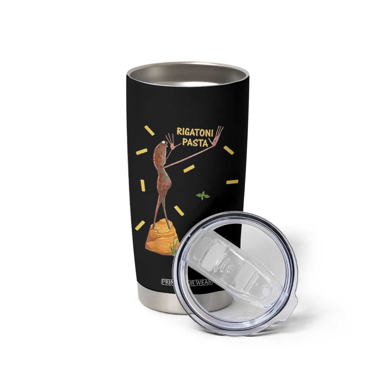 Funny Rigatoni Pasta Marcus The Worm Tumbler Cup Dramatic Pasta Lover Foodie Meme TS02 Print Your Wear
