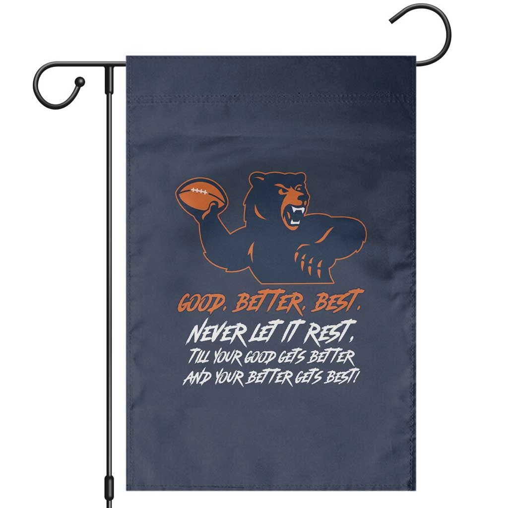 Good Better Best Garden Flag Never Let It Rest Motivational CFB TS02 Navy Print Your Wear