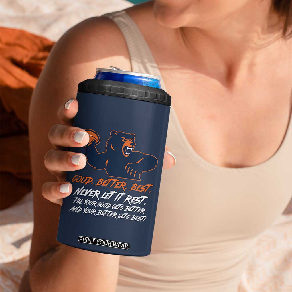 Good Better Best 4 in 1 Can Cooler Tumbler Never Let It Rest Motivational CFB TS02 Print Your Wear