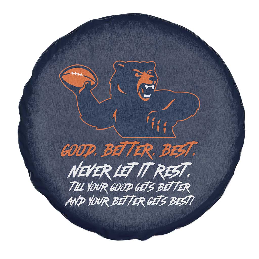 Good Better Best Spare Tire Cover Never Let It Rest Motivational CFB TS02 Print Your Wear