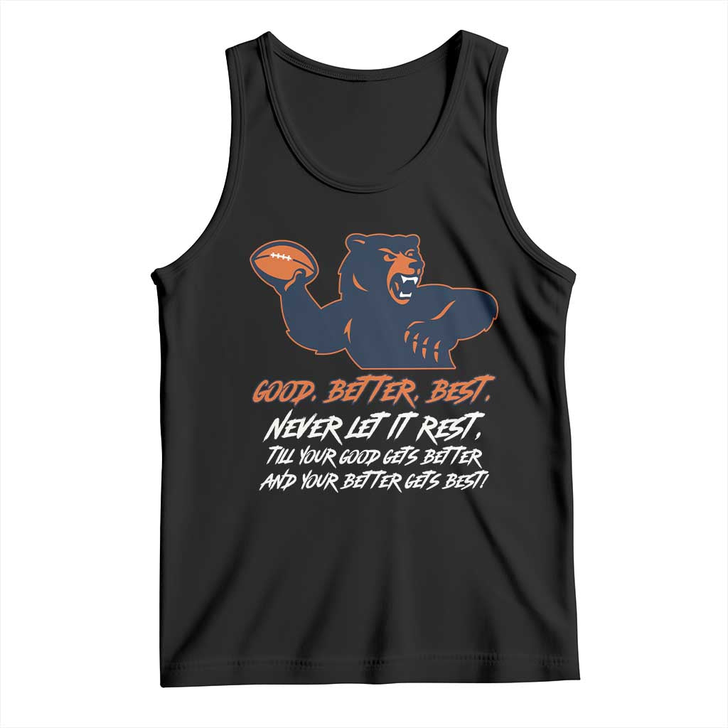 Good Better Best Tank Top Never Let It Rest Motivational CFB TS02 Black Print Your Wear