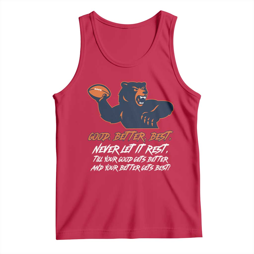 Good Better Best Tank Top Never Let It Rest Motivational CFB TS02 Red Print Your Wear