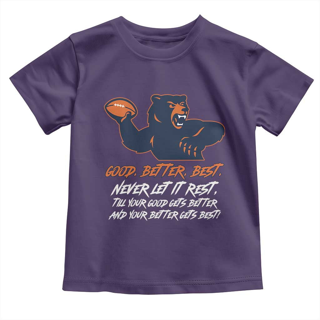 Good Better Best Toddler T Shirt Never Let It Rest Motivational CFB TS02 Purple Print Your Wear