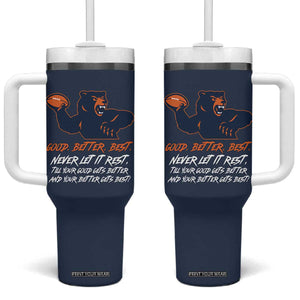 Good Better Best Tumbler With Handle Never Let It Rest Motivational CFB TS02 One Size: 40 oz Navy Print Your Wear