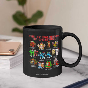 The 12 Brainrots of Christmas Coffee Mug Funny Cursed Meme Holiday Gag Gift TS02 Print Your Wear