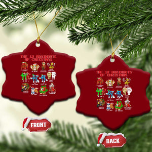 The 12 Brainrots of Christmas Ceramic Ornament Funny Cursed Meme Holiday Gag Gift TS02 Print Your Wear