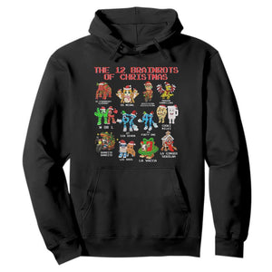 The 12 Brainrots of Christmas Hoodie Funny Cursed Meme Holiday Gag Gift TS02 Black Print Your Wear