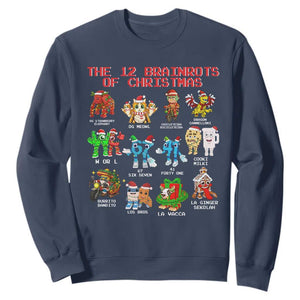The 12 Brainrots of Christmas Sweatshirt Funny Cursed Meme Holiday Gag Gift TS02 Navy Print Your Wear