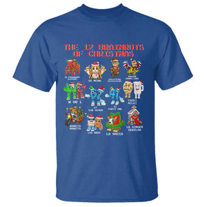 The 12 Brainrots of Christmas T Shirt Funny Cursed Meme Holiday Gag Gift TS02 Royal Blue Print Your Wear
