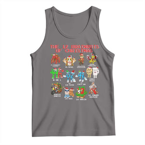 The 12 Brainrots of Christmas Tank Top Funny Cursed Meme Holiday Gag Gift TS02 Deep Heather Print Your Wear