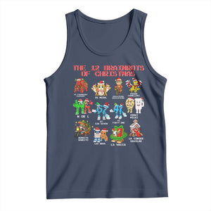 The 12 Brainrots of Christmas Tank Top Funny Cursed Meme Holiday Gag Gift TS02 Navy Print Your Wear