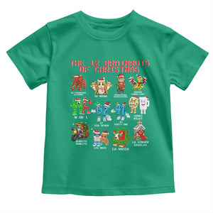 The 12 Brainrots of Christmas Toddler T Shirt Funny Cursed Meme Holiday Gag Gift TS02 Irish Green Print Your Wear