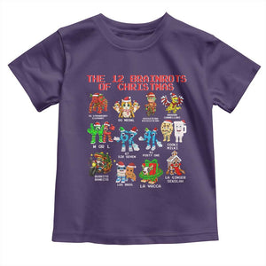 The 12 Brainrots of Christmas Toddler T Shirt Funny Cursed Meme Holiday Gag Gift TS02 Purple Print Your Wear