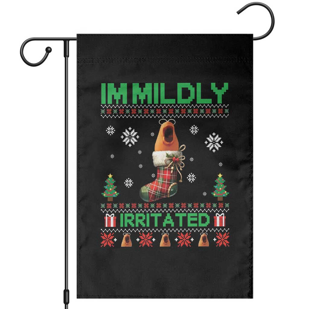 Mildly Irritated Marcus the Worm Meme Garden Flag Funny Christmas Stocking Weirdcore TS02 Black Print Your Wear