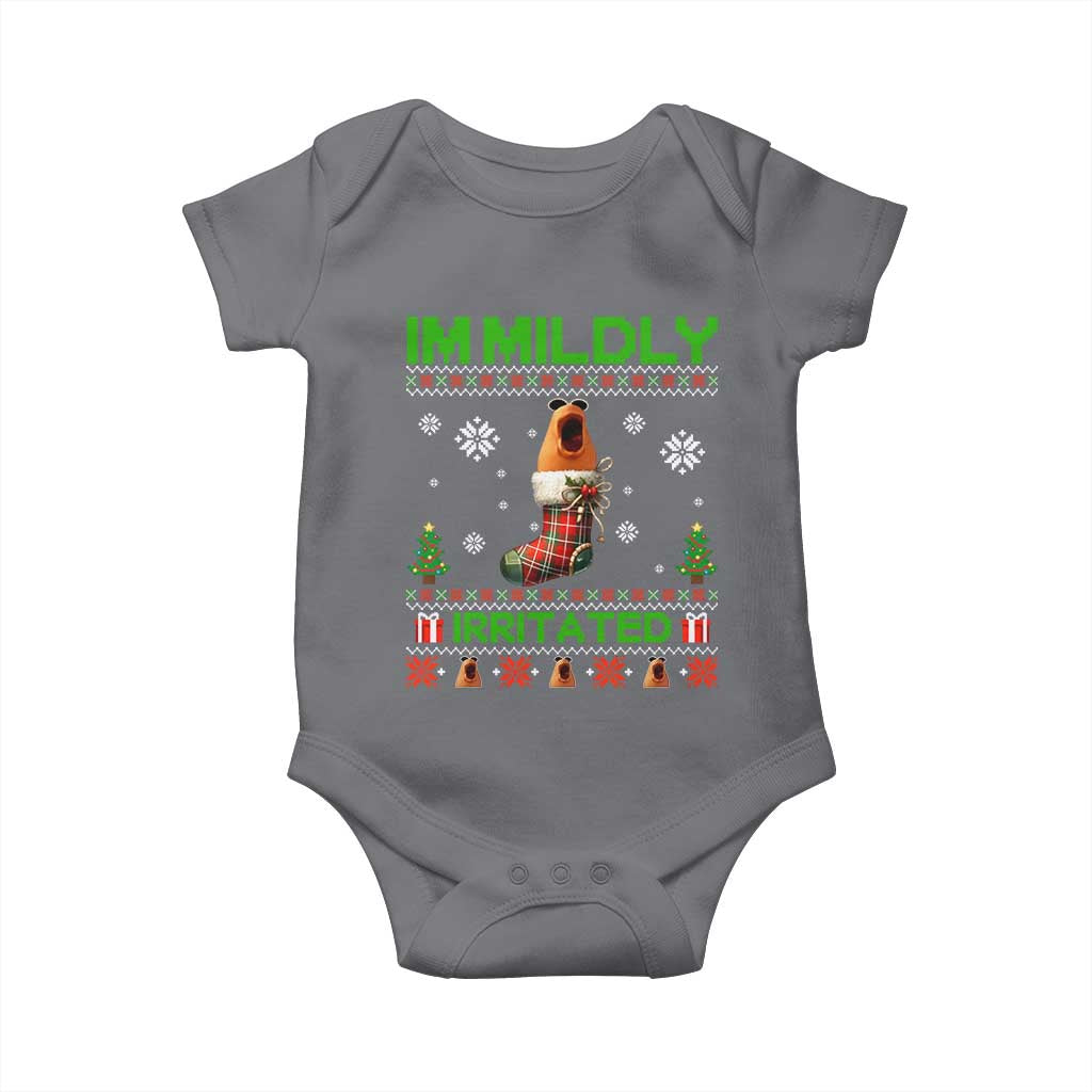 Mildly Irritated Marcus the Worm Meme Baby Onesie Funny Christmas Stocking Weirdcore TS02 Charcoal Print Your Wear