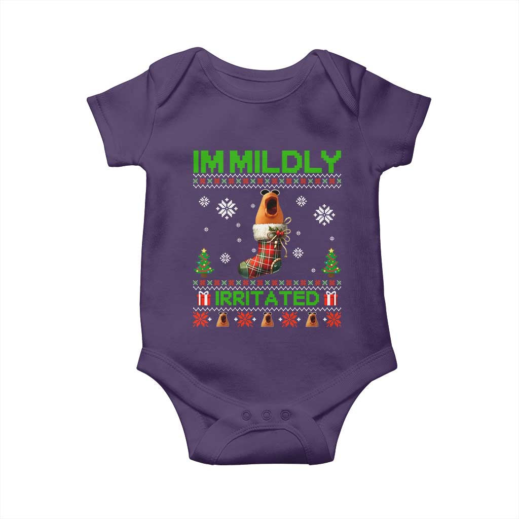Mildly Irritated Marcus the Worm Meme Baby Onesie Funny Christmas Stocking Weirdcore TS02 Purple Print Your Wear
