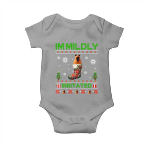Mildly Irritated Marcus the Worm Meme Baby Onesie Funny Christmas Stocking Weirdcore TS02 Sport Gray Print Your Wear