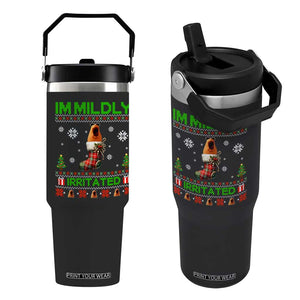 Mildly Irritated Marcus the Worm Meme Flip Straw Tumbler Funny Christmas Stocking Weirdcore TS02 One Size: 30 oz Black Print Your Wear